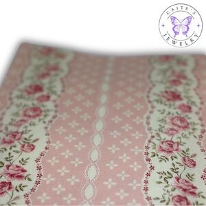 Handmade Small Book/Kindle Sleeve with a Cream and Pink Floral Fabric
